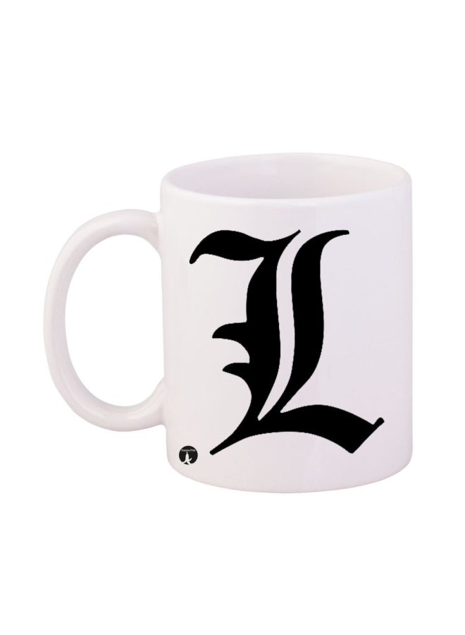 RYN Death Note Printed Mug White/Black 12ounce