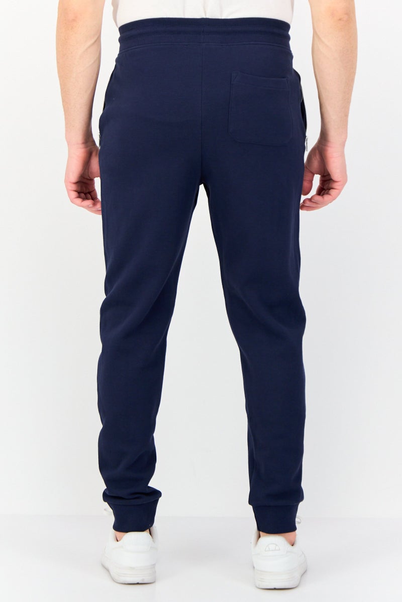 Celio Men Regular Fit Solid Jogger Pants, Navy  - Image 2