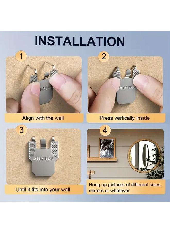 10pcs Heavy Duty Claw Picture Hangers For Drywall Damage Free Wall Hooks - Image 4