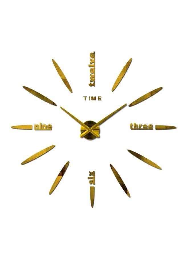 DIY 3D Letter Wall Clock Gold 80x120cmcm