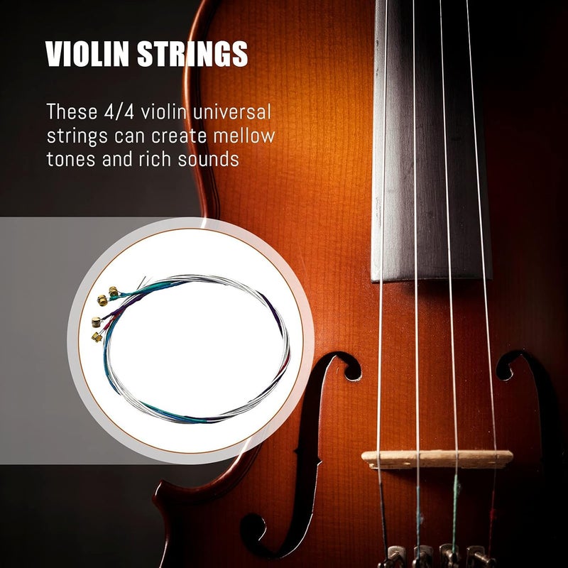 TechBlaze Violin String Set, Durable Steel Core Strings with Nickel Winding,(E,A,D,G) Full 4/4 Size, Bright & Balanced Tone for Beginners and Professionals - Image 4