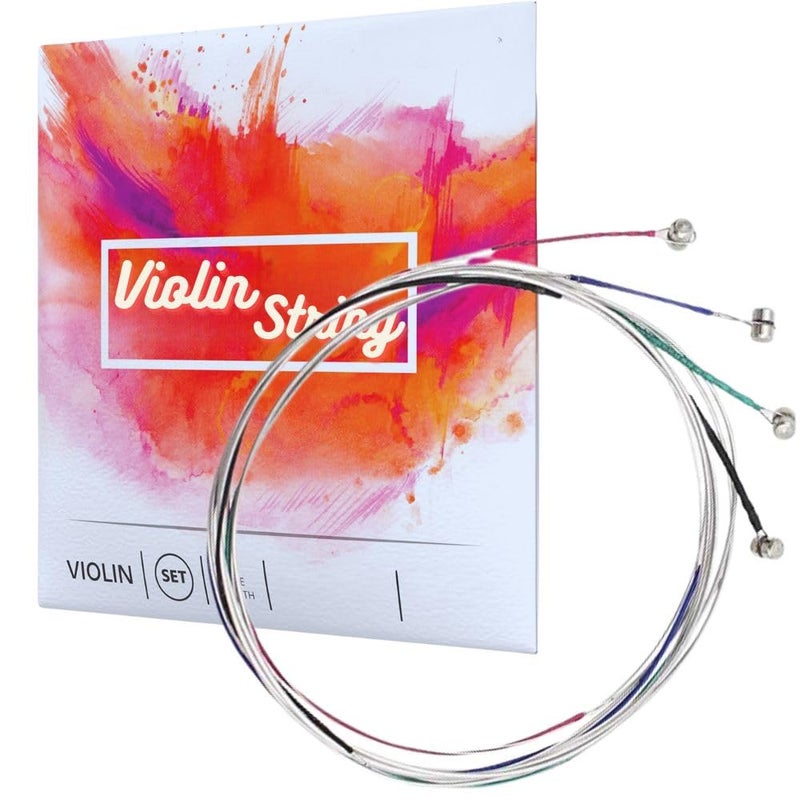 TechBlaze Violin String Set, Durable Steel Core Strings with Nickel Winding,(E,A,D,G) Full 4/4 Size, Bright & Balanced Tone for Beginners and Professionals - Image 1