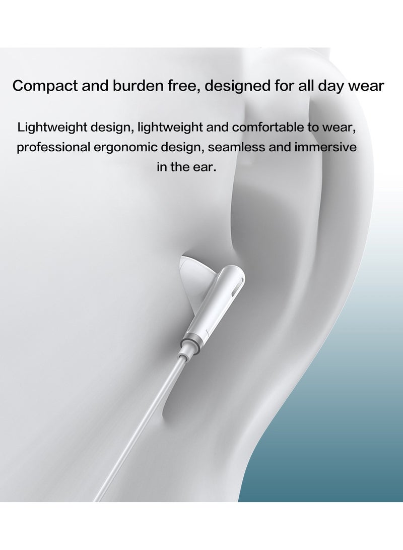 Concretization Type C Headphones / USB C Headphones for Samsung Galaxy S25 S24 S23 Ultra S22 S21 FE S20 A54 A53 Or iphone17/16/15 , USB C Earphones with Mic Volume Control Wired Earbuds 545 White - Image 5