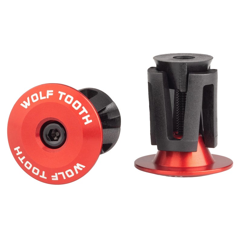 Wolf Tooth Alloy Bar End Plugs (Set of 2) - Red - Image 5