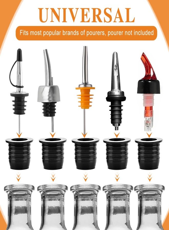 Ranjaner ٦ قطع من محولات صب المشروبات الكحولية، محول صب المشروبات الكحولية مقاس ١ بوصة/٢٥ مم لزجاجات زيت الزيتون الكبيرة وزجاجات المشروبات الكحولية، يحول فوهة صب المشروبات الكحولية أو الزيت إلى فوهة صب كبيرة. - Image 3