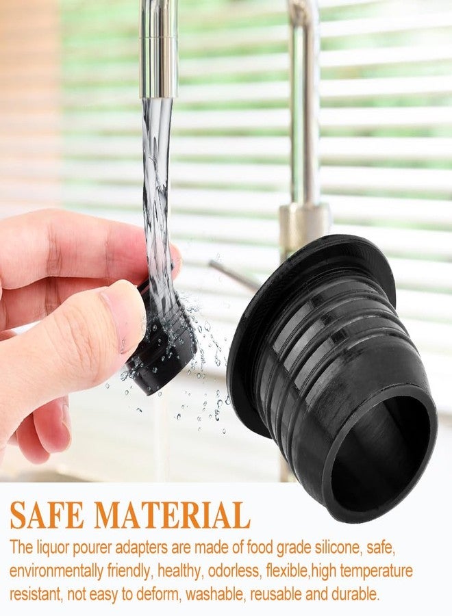Ranjaner ٦ قطع من محولات صب المشروبات الكحولية، محول صب المشروبات الكحولية مقاس ١ بوصة/٢٥ مم لزجاجات زيت الزيتون الكبيرة وزجاجات المشروبات الكحولية، يحول فوهة صب المشروبات الكحولية أو الزيت إلى فوهة صب كبيرة. - Image 4
