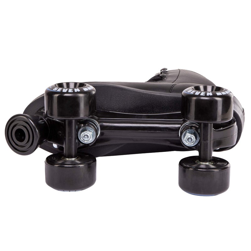 C SEVEN C7skates Quad Roller Skates | Retro Design (Black, Women's 7 / Youth 6 / Men's 6) - Image 5