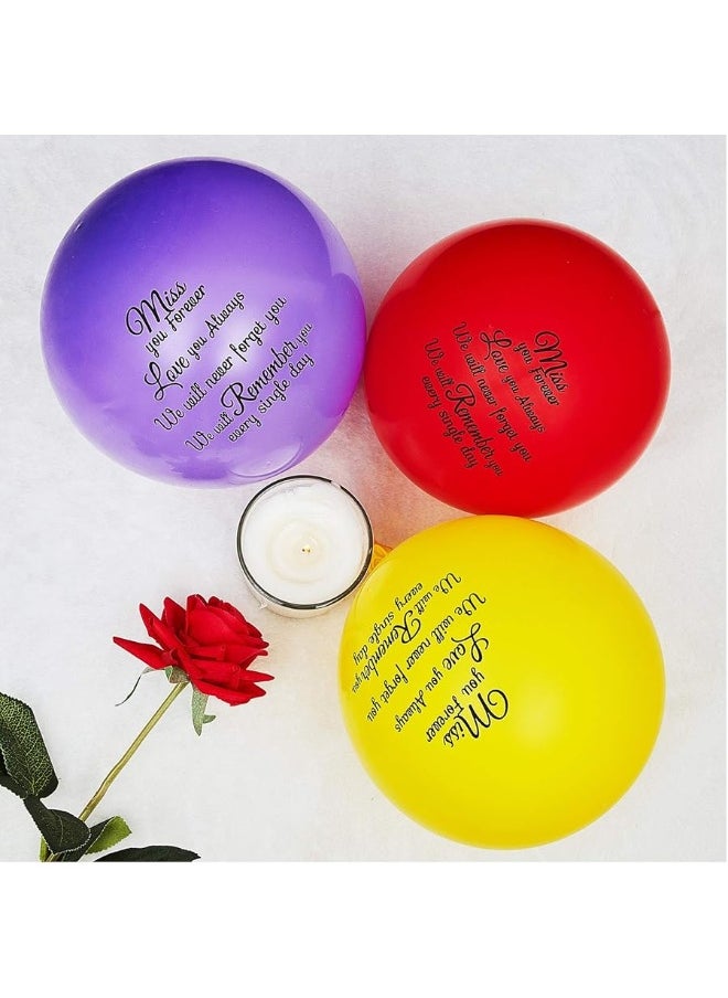 Gejoy - 72 Pieces Colorful Memorial Funeral Balloons Remembrance Biodegradable Balloons for Celebration of Life, Balloon Release, Funeral Decoration - Image 1