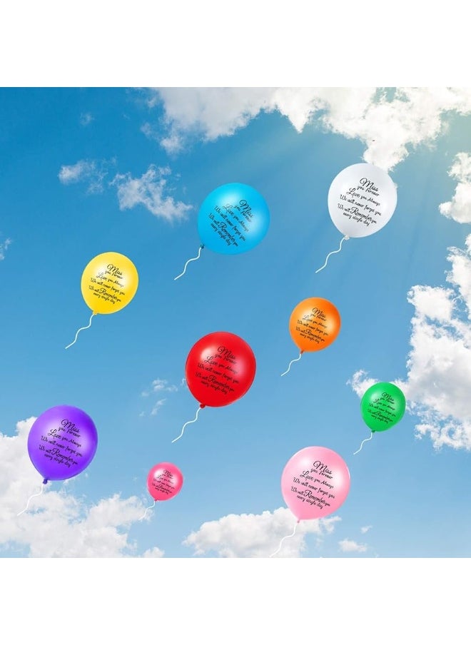 Gejoy - 72 Pieces Colorful Memorial Funeral Balloons Remembrance Biodegradable Balloons for Celebration of Life, Balloon Release, Funeral Decoration - Image 1