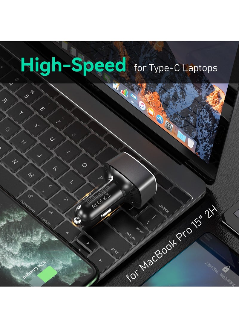 83W Car Charger Supports Fast Charging Black