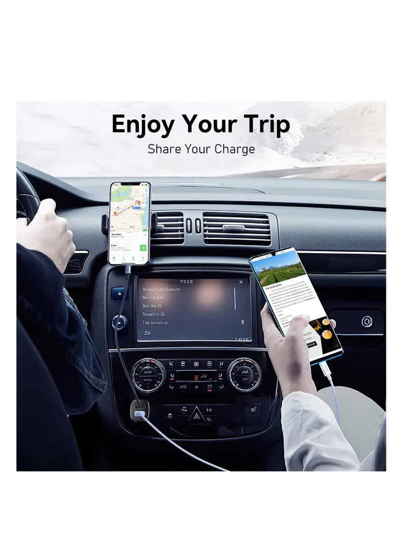 83W Car Charger Supports Fast Charging Black