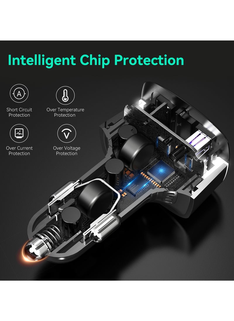 83W Car Charger Supports Fast Charging Black