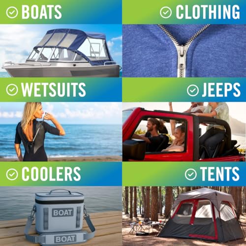 Better Boat Zipper Wax Zip Lube - Marine Grade Zipper Lubricant Stick and Tool for Boat Canvas, Bimini Snaps, Metal Zippers, Jackets, Coolers, Vinyl Panels, Wetsuits, Drysuits - No Oil Mess - Image 2