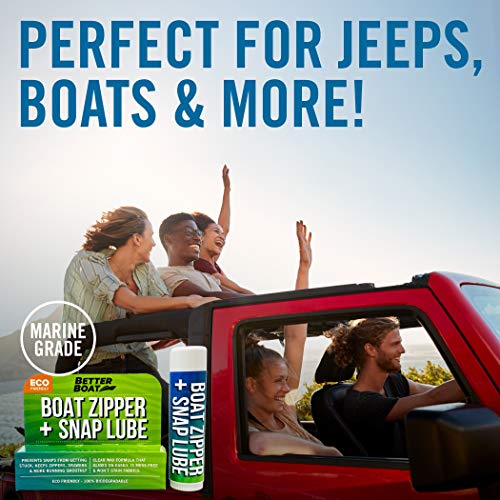 Better Boat Zipper Wax Zip Lube - Marine Grade Zipper Lubricant Stick and Tool for Boat Canvas, Bimini Snaps, Metal Zippers, Jackets, Coolers, Vinyl Panels, Wetsuits, Drysuits - No Oil Mess - Image 5