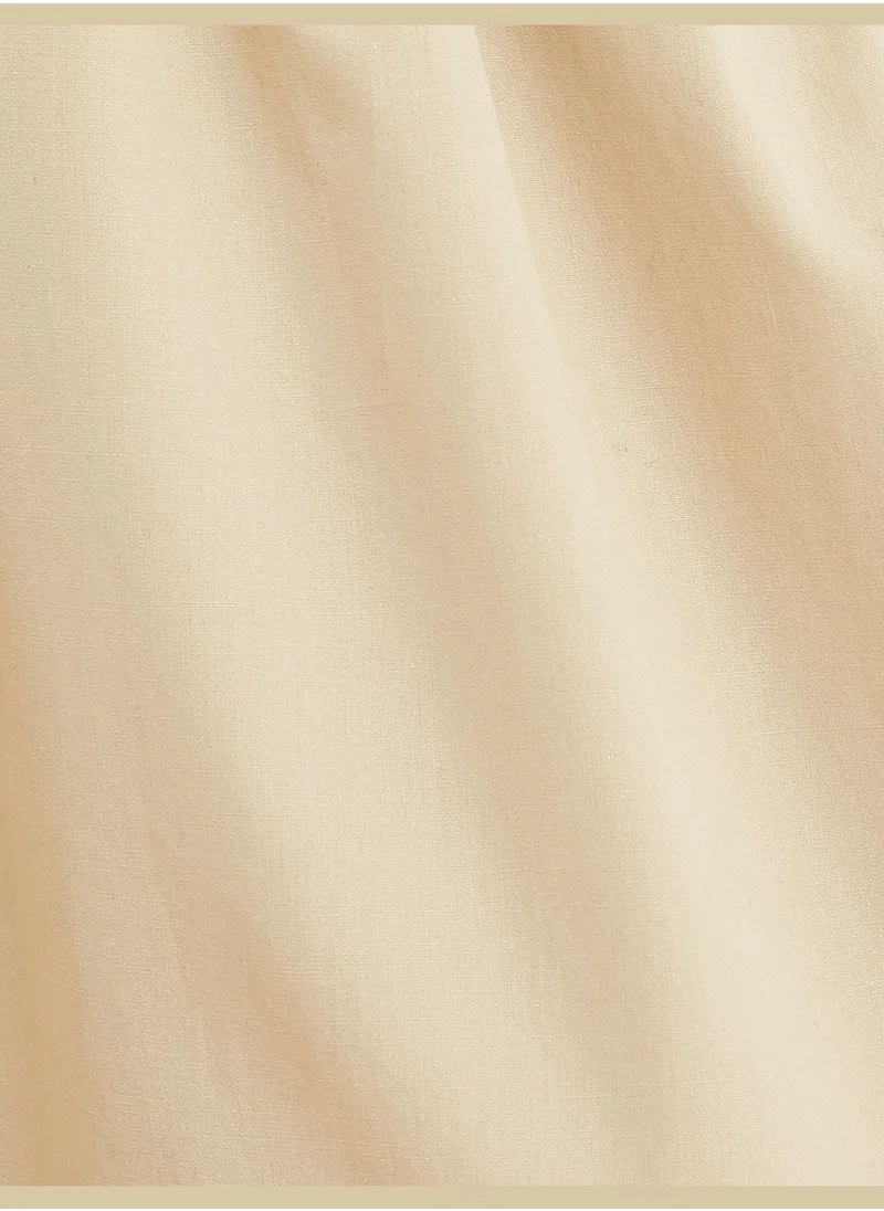 KOTON V Neck Cotton Puff Sleeve Maxi Dress