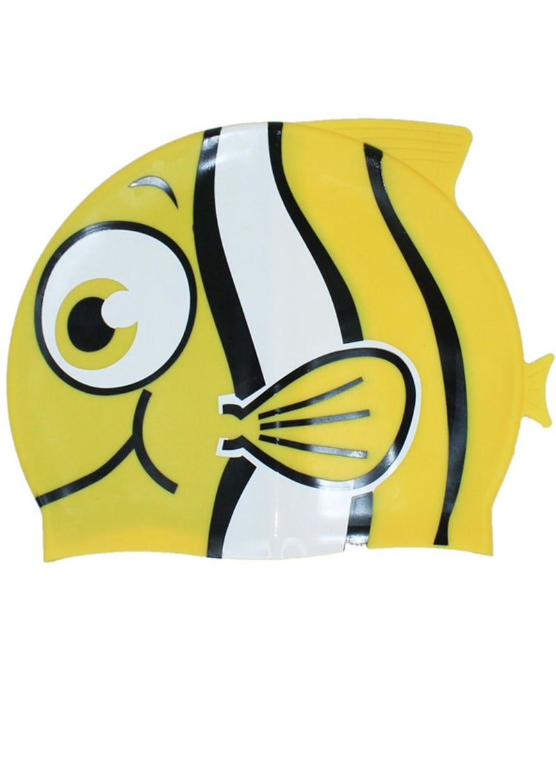 SPORT Silicone High Elastic Kids Swim Cap For Boys And Girls Waterproof Children Diving Cartoon Cap For Long And Short Hair  - Image 1