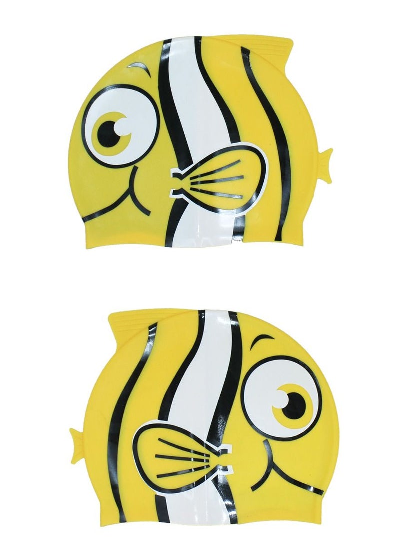 SPORT Silicone High Elastic Kids Swim Cap For Boys And Girls Waterproof Children Diving Cartoon Cap For Long And Short Hair  - Image 3