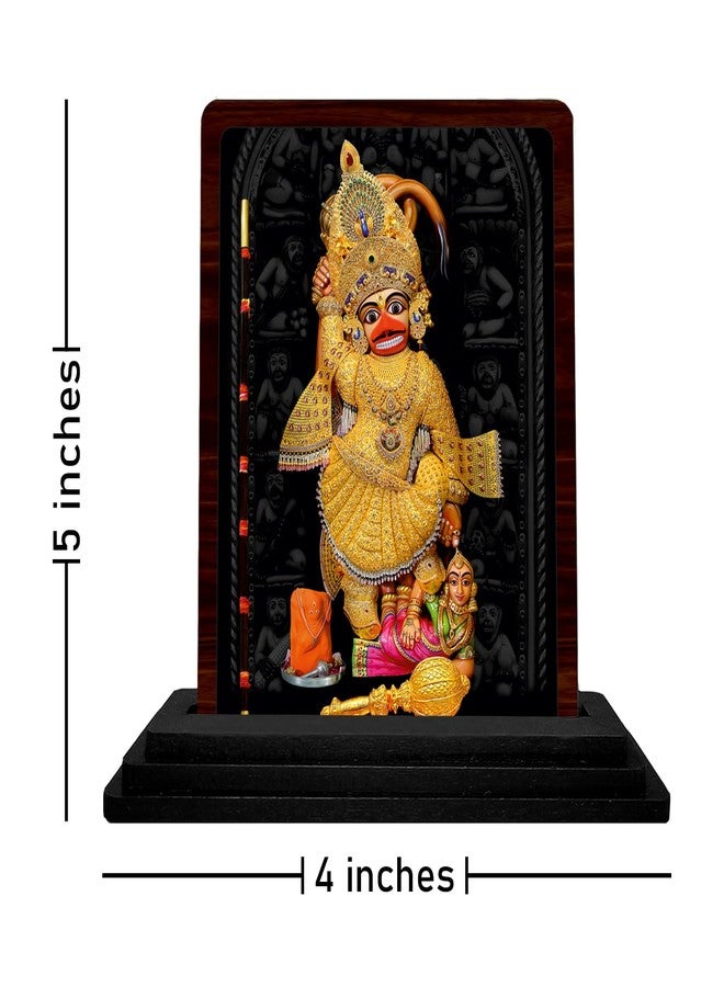 tinywalk Car Dashboard Idol Figurine Showpiece | Divine Blessing Sculpture for Car, Home & Temple | Multicolor Sparkle Finish | Ideal for Dashboard, Office Desk & Gifting | 10X12 cm|Sarangpur Hanuman - Image 3