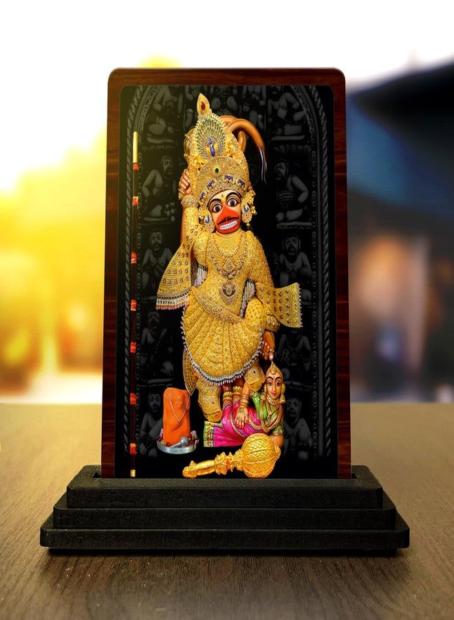 tinywalk Car Dashboard Idol Figurine Showpiece | Divine Blessing Sculpture for Car, Home & Temple | Multicolor Sparkle Finish | Ideal for Dashboard, Office Desk & Gifting | 10X12 cm|Sarangpur Hanuman - Image 1