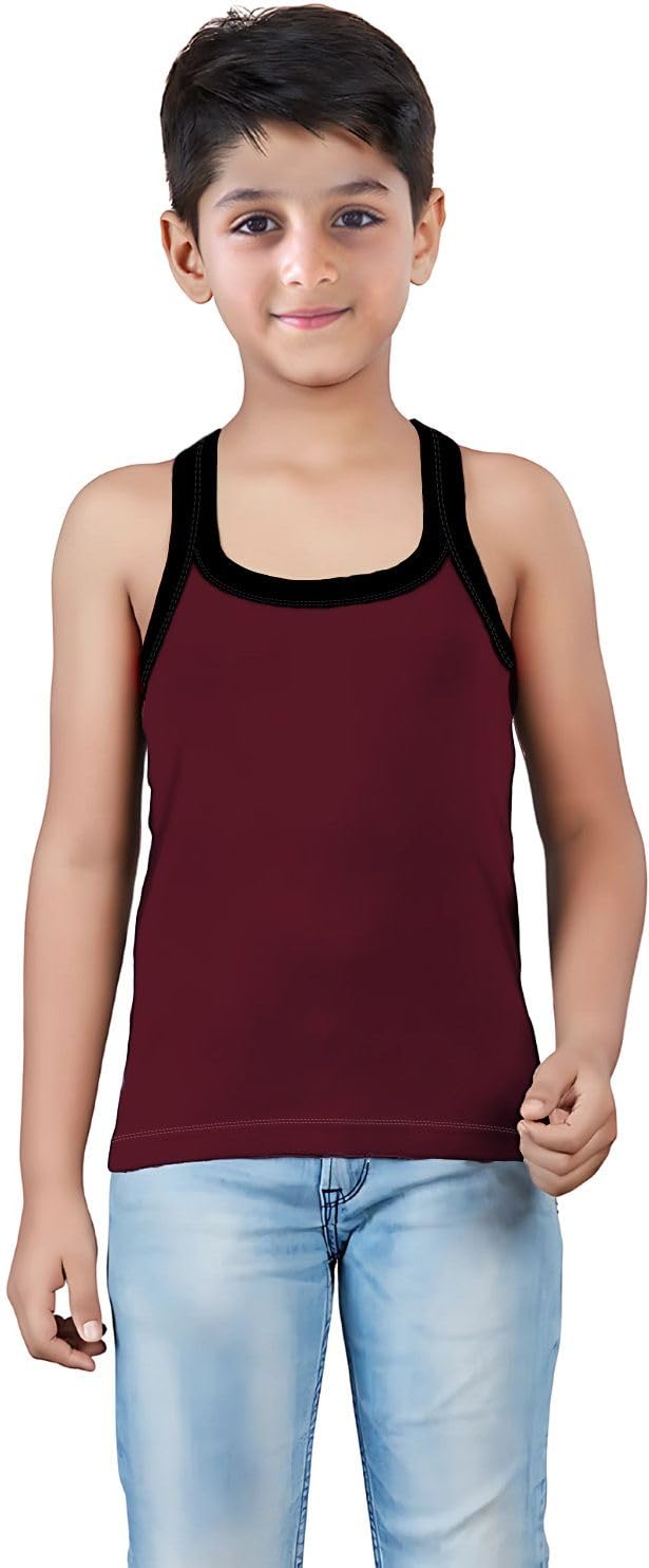 HAP Kids Boys Gym Vest Pack of 5 | 100% Cotton Soft & Breathable Innerwear | Comfortable Lightweight Tank Top for Active Boys - Image 4