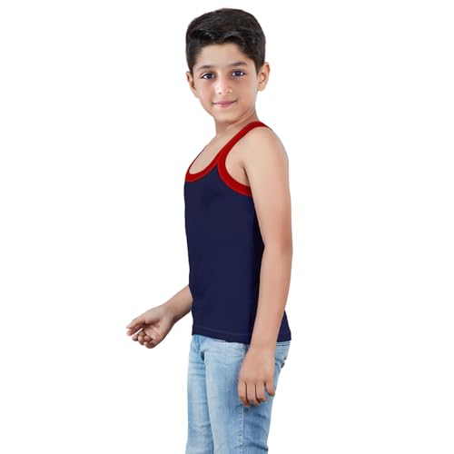 HAP Kids Boys Gym Vest Pack of 5 | 100% Cotton Soft & Breathable Innerwear | Comfortable Lightweight Tank Top for Active Boys - Image 3