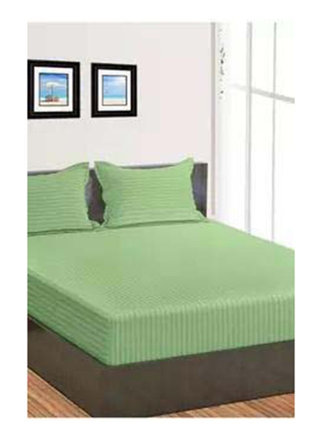 Hotel Collection مجموعة فندق شرائط خضراء شيت مفرد مقاس 90 x 190 سم مع غلاف وسادة مفردة  - Image 4