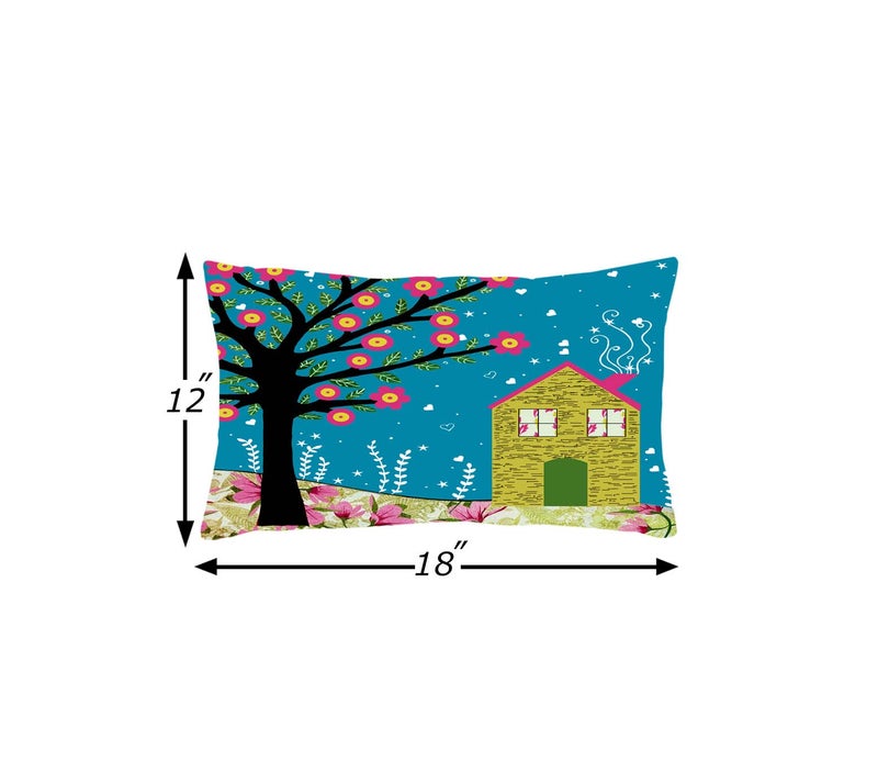 AEROHAVEN™ Set of 2 Multi Colored Decorative Hand Made Rectangular Jute Throw/Pillow Sham Cushion Covers - (12 X 18 inch) - Image 3