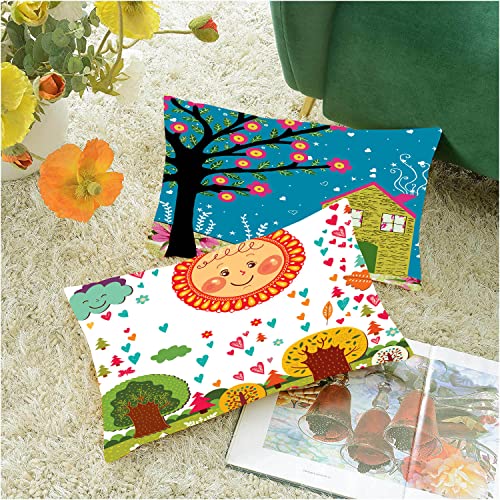 AEROHAVEN™ Set of 2 Multi Colored Decorative Hand Made Rectangular Jute Throw/Pillow Sham Cushion Covers - (12 X 18 inch) - Image 1