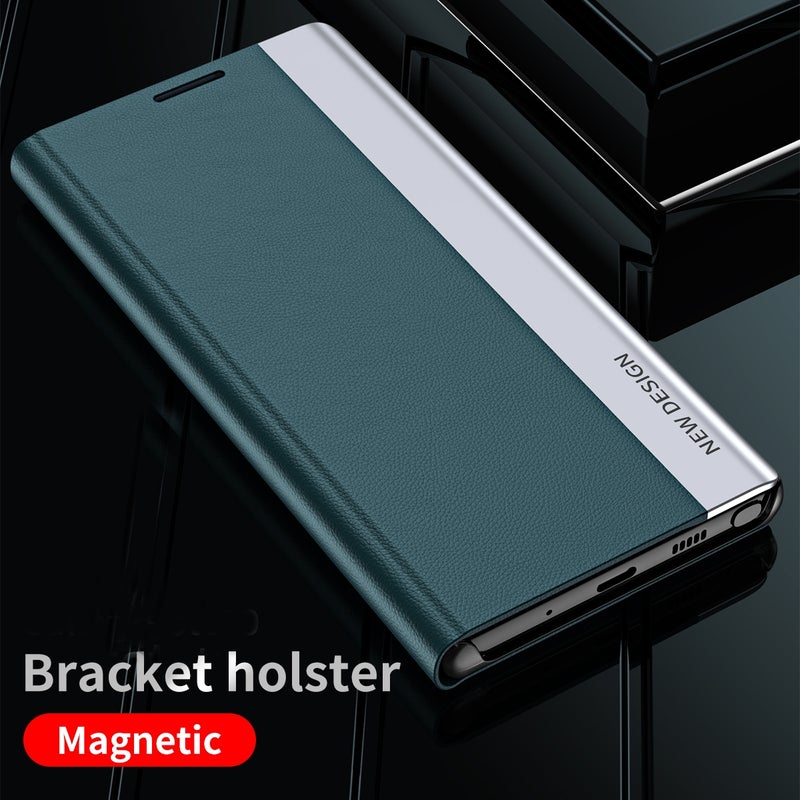 HuHa Case Cover For Honor 400 Lite Global Side Electroplated Adsorption Leather Phone Case(Black) - Image 3