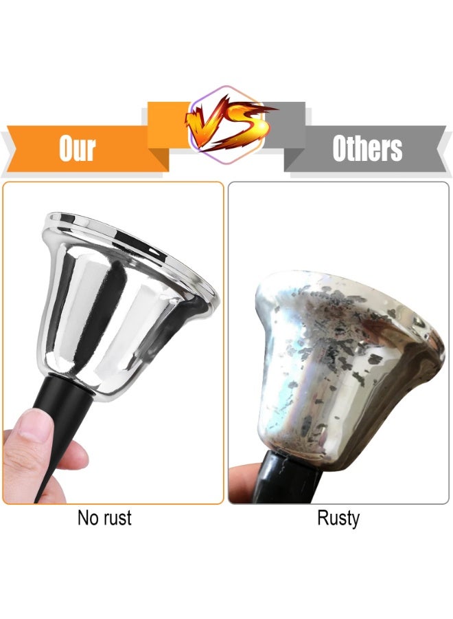 SUNSAR Metal Hand Bells Call Bells, Wooden Handle, for Adults, Kids, Music, Ringing (Silver) - Image 3