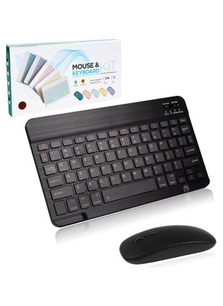 Bluetooth Keyboard and Mouse Set, Ultra-Slim Portable Wireless Rechargeable Keyboard and Mouse Set for Android, Windows, Tablet, Mobile, iPhone, iPad, Desktop, Laptop (Black) - pzsku/Z395040BEAFE5330C04FCZ/45/_/1708537458/67a3b3db-f1bb-4f33-bc84-b5f06e988941
