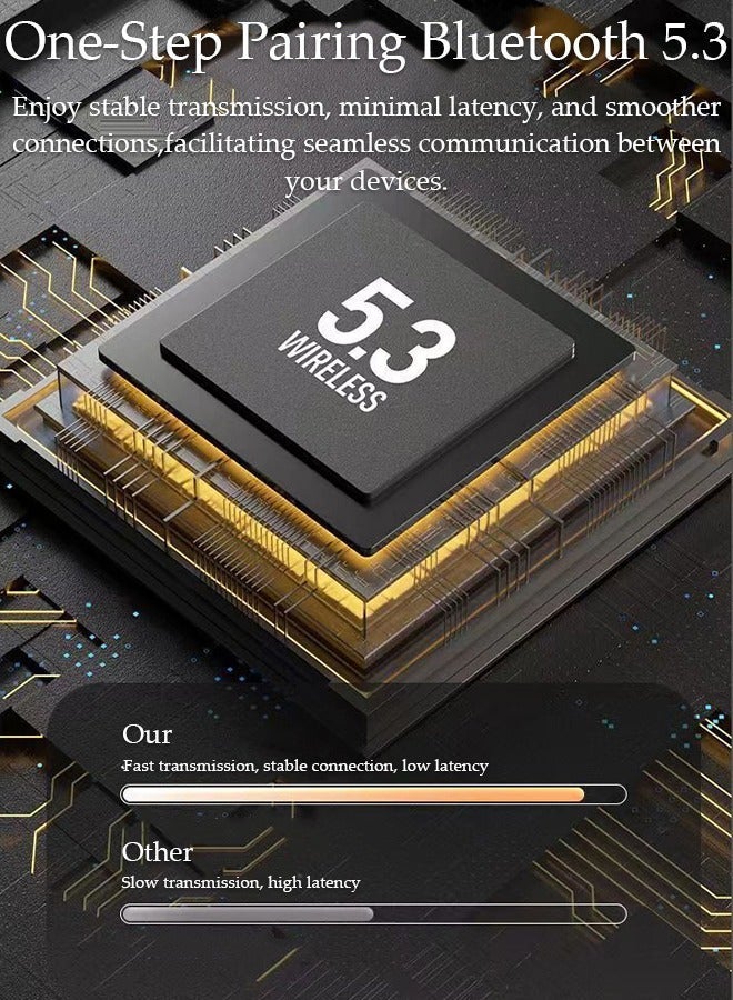 DUNISO Bluetooth Headphones Wireless Earbuds Wireless Charging Case with lanyard Sports Ear buds with Earhook Premium Deep Bass Over-Ear Earphones for TV Phone Laptop - Image 2