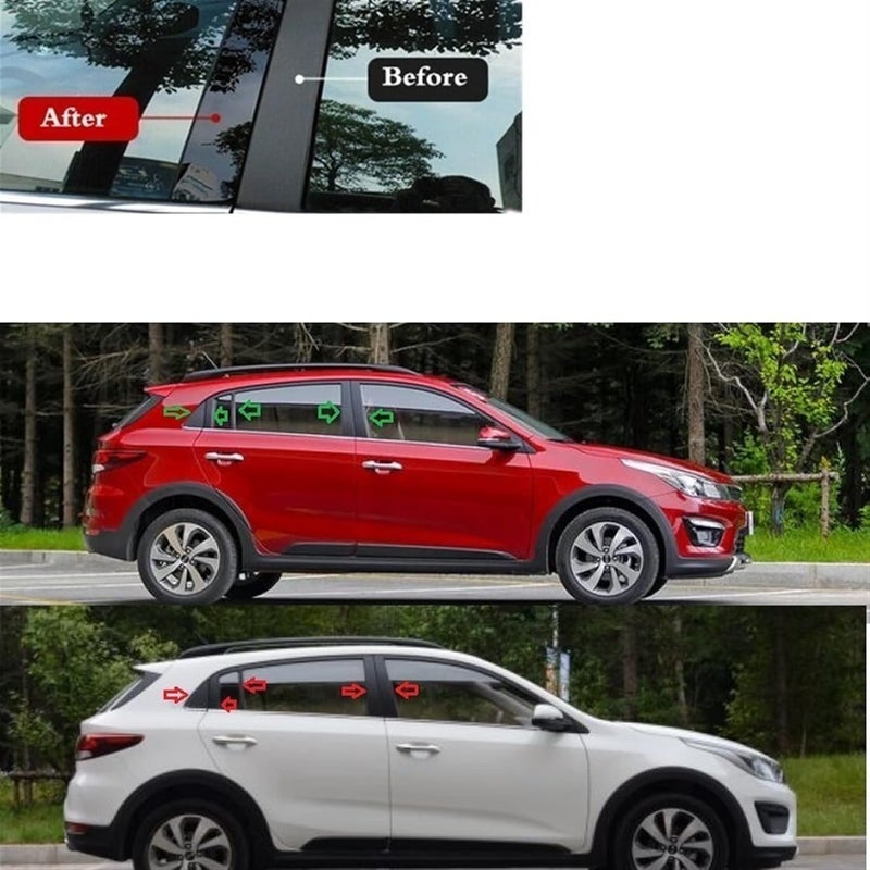 QASULER Gloss Black Pillar Post Covers for Kia KX CROSS - Image 4