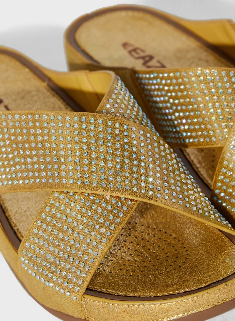 EEAZID Daya Wedge Sandals