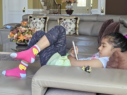 Ayla 12 Pairs Pack Kids Girls Colorful Creative Fun Novelty Design Crew Socks (6-8, Assorted Fancy) - Image 3