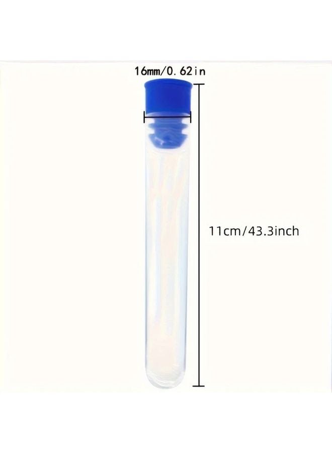 100pcs Clear Plastic Test Tubes With Lids 16x100mm For Science Experiments And Treats - Image 1