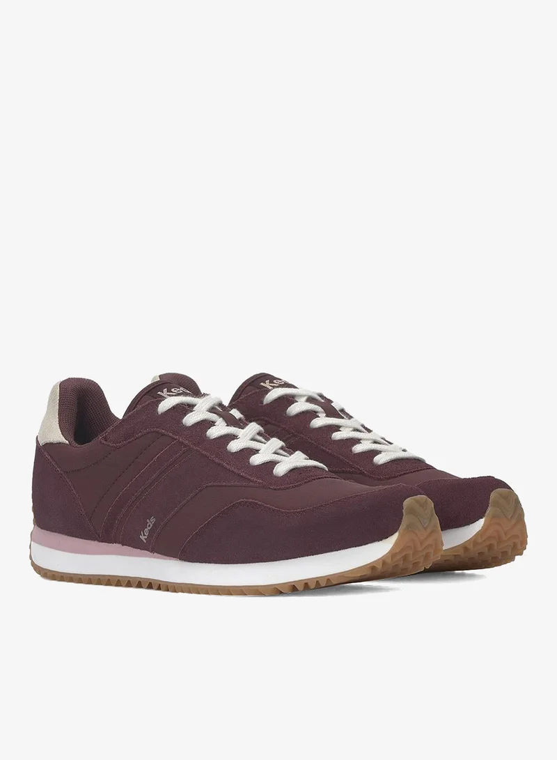 Keds Fig/Snow White/Mauve Keds Women's Rena Nylon/Suede Athletic Sneaker Red for Women | Best Price UAE