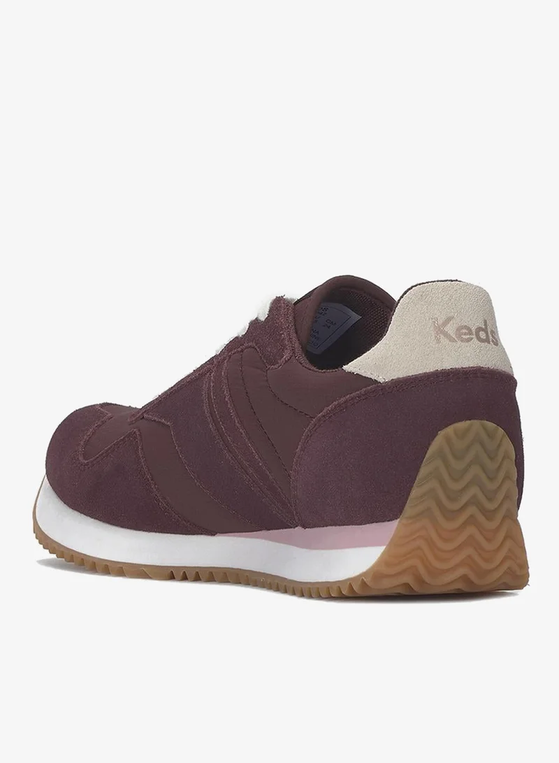 Keds Fig/Snow White/Mauve Keds Women's Rena Nylon/Suede Athletic Sneaker Red for Women | Best Price UAE
