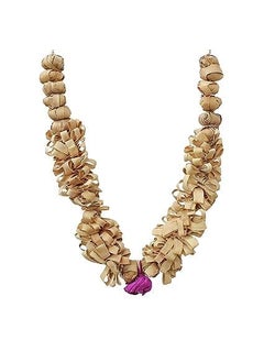 Shreephalee Megastore SMS Rose Designed Sandalwood Mala for Photo Frame Chandan Scented Wooden Chaal Haar 15 inches Garland Mala for Photo Pack of 1  - Image 1