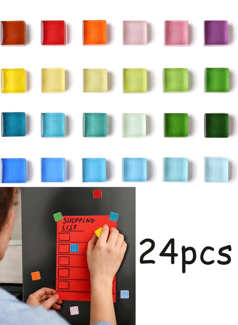 24 Colorful Decorative Refrigerator Magnets - Colorful Fridge Magnets Office, Kitchen, Locker, Glass, and Craft Projects - Image 1