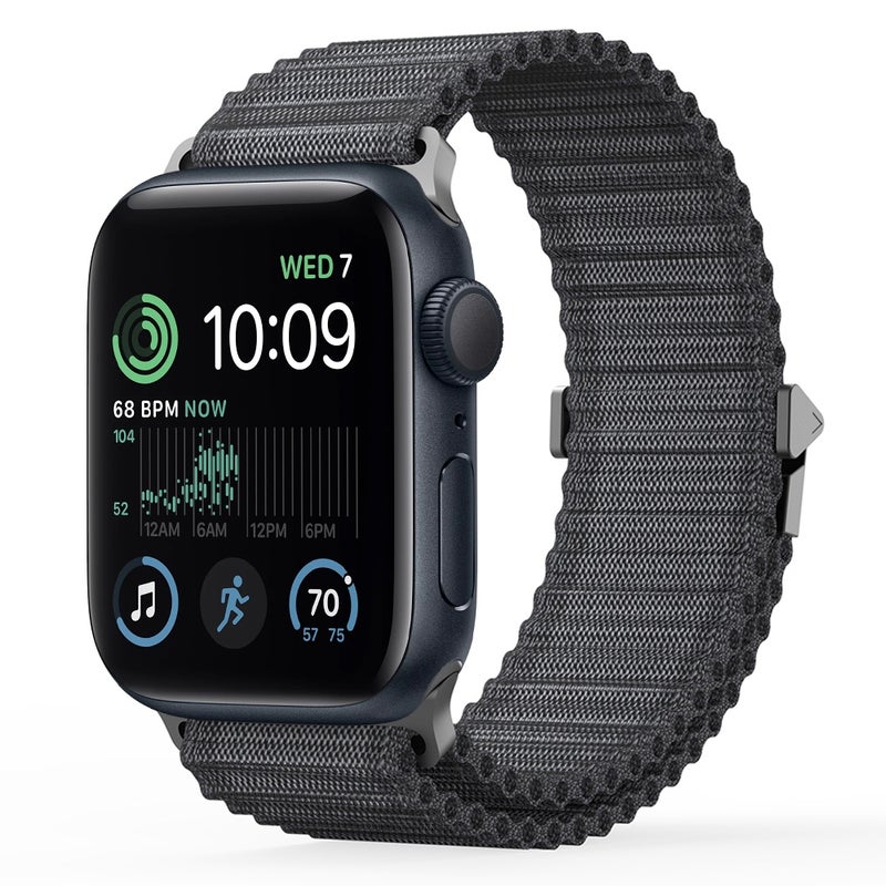 erorex For Apple Watch Se 2022 44Mm Yc Series Ocean Nylon Watch Band(Dark Grey) - Image 1