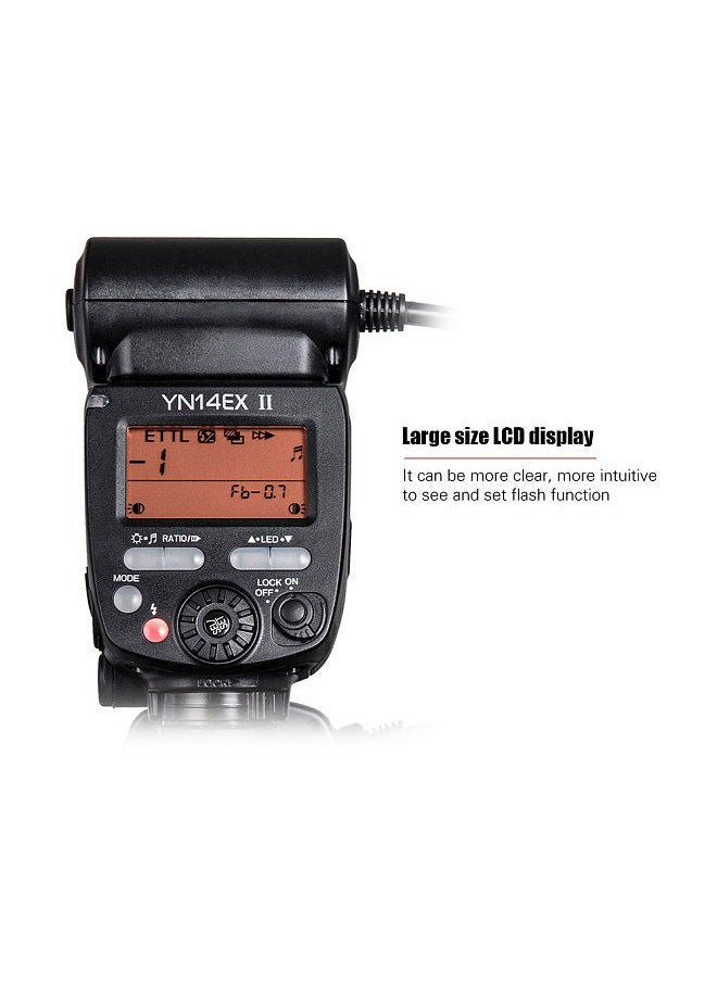 YONGNUO YONGNUO Professional YN14EX II Macro Ring Flash Light Kit with Large Size LCD Display Adapter Rings Color Temperature Filters Hot Shoe Mount Support M/TTL Flash for DSLR Cameras  - Image 3