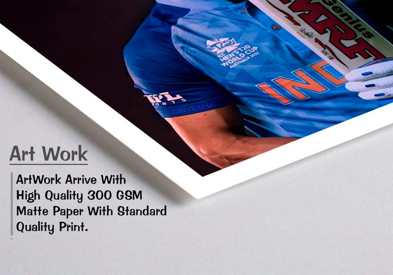 DBrush Virat Kohli Motivational Quotes frames for Office Student Cricketer Framed posters with frame quotes wall painting photos with quotes 14x20 Inces Laminated Coated - Image 5