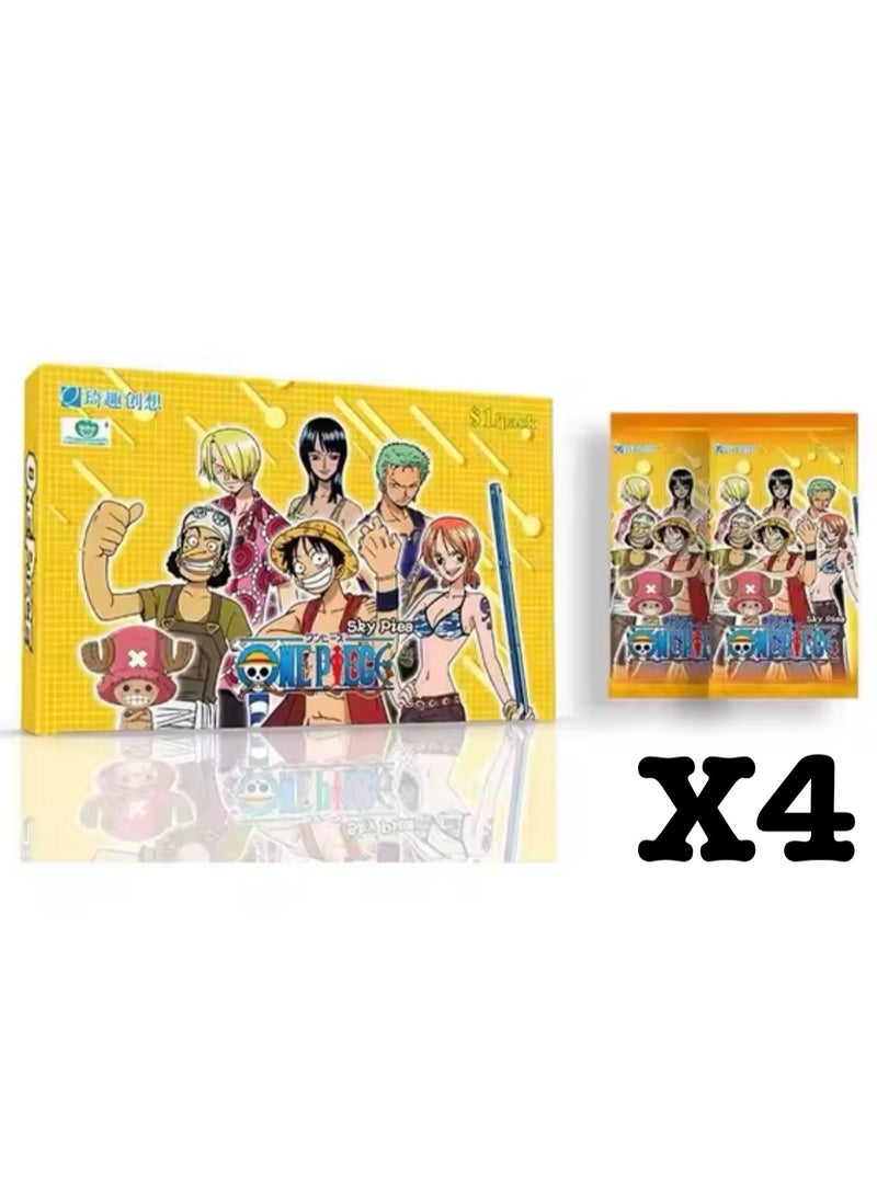 One Piece Anime Cards One Piece - Collectable Playing Cards - 4 Packs - 5 Cards For Each Pack  - Image 1