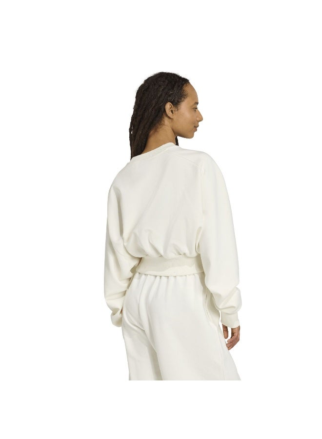اديداس سويت شيرت أبيض بأكمام طويلة للنساء - Image 3