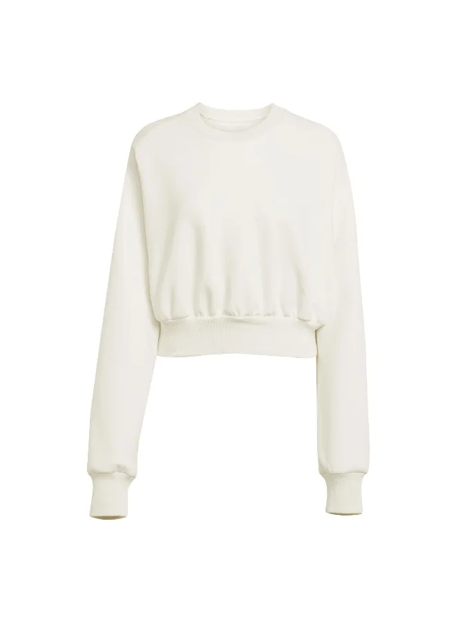 adidas Adidas W All Szn Sl Sw White Sweatshirt (Long Sleeve) Sweatshirts For Women