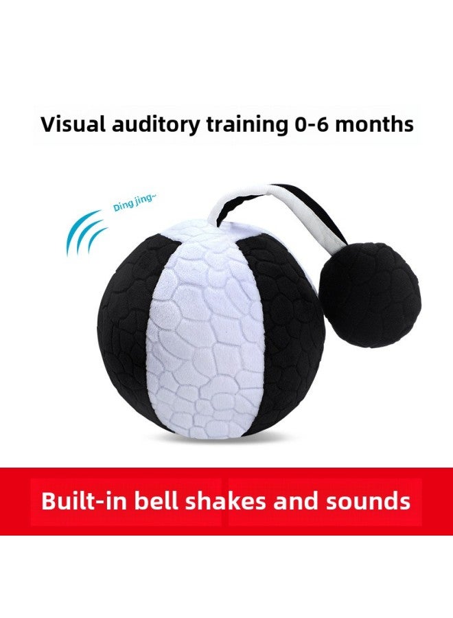 Newborn Baby Red Ball Hand Catch Ball Chase Vision System Training Can Bite 2 Months 3 Small 8 Baby Toy 6 Black-Color:Black And White Ball + Bell Ball + Dumbbell - Image 4