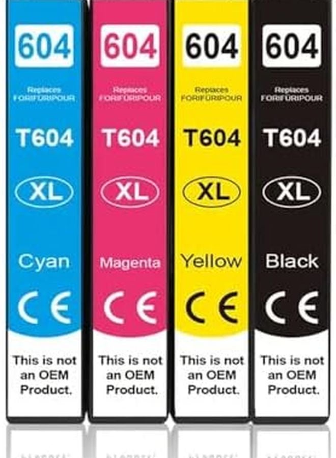 حبر متوافق 604XL 4 قطع لطابعات إتش بي T604 XP 2200 2205 3200 3205 4200 4205 WF 2910 2930 2950 - Image 2