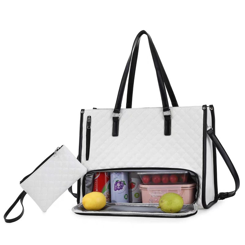 New Product 2 in 1 Handbag Lunch Bag Combination Bag Large Tote Bag Ladies Insulated Lunch Box Female Messenger Computer Bag - Image 3