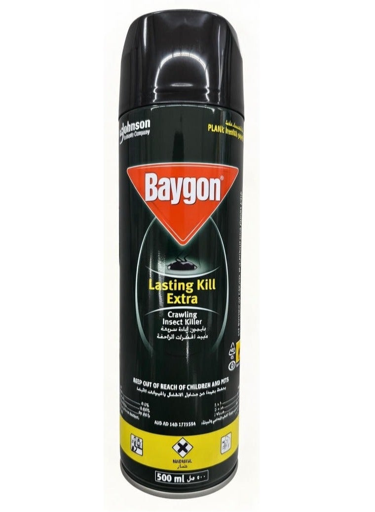 Baygon Lasting Kill Extra Crawling Insect Killer Spray 500 ML - Image 1